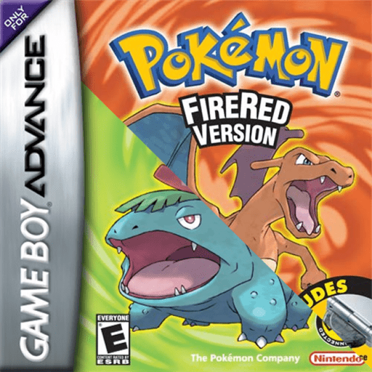 Pokemon Firered Fire Red Fogo Vermelho em Inglês Game Boy Advance Gba Nds  Lite Repro